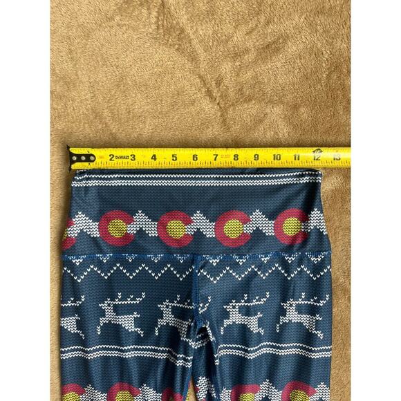 Colorado Threads Colorado Flag Leggings Yoga Pants Women’s Size Medium Snow - Picture 5 of 7